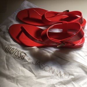 melissa + JASON WU Charlotte Sandals Red 8